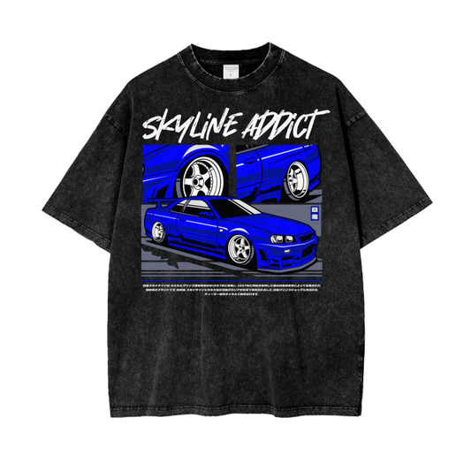 Blue Skyline Addict R34 T-Shirt
