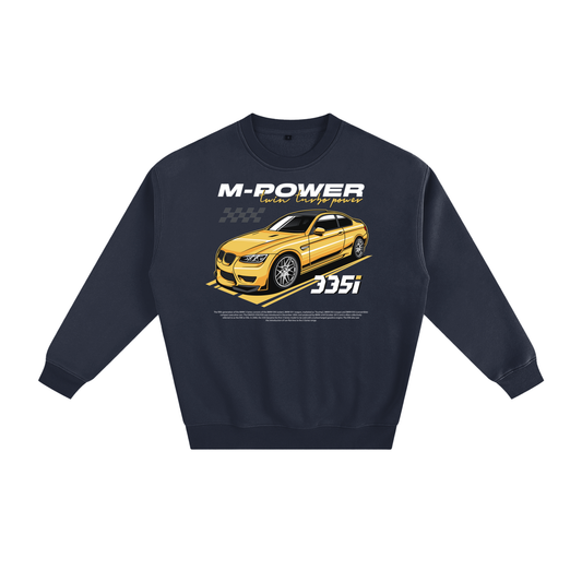 BMW 335i Jumper – Twin Turbo M-Power Sweater, Euro Car Crewneck, N54 Streetwear, Car Enthusiast Gift